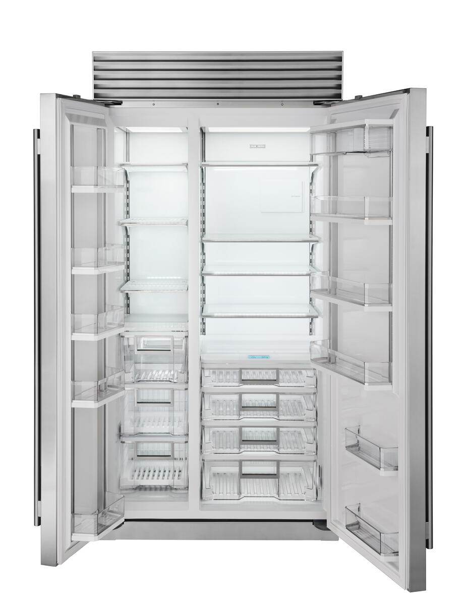 Sub-Zero Refrigerator, 42" Built-in Side-by-side Stainless Steel