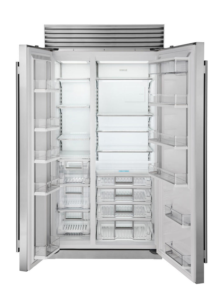 Sub-Zero Refrigerator, 42" Built-in Side-by-side Stainless Steel