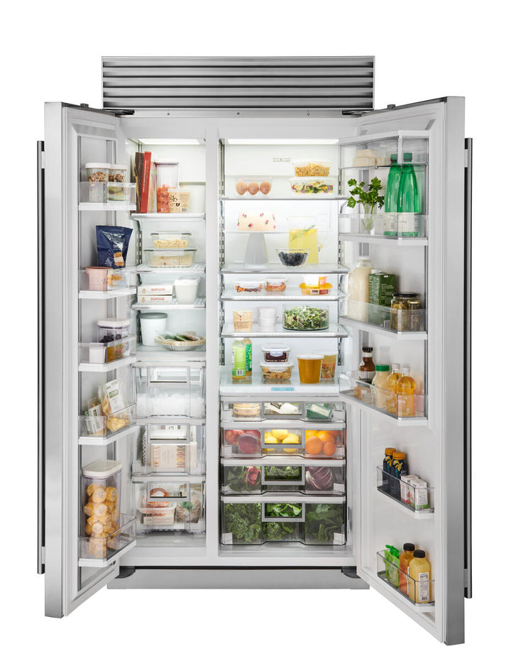 Sub-Zero Refrigerator, 42" Built-in Side-by-side Stainless Steel