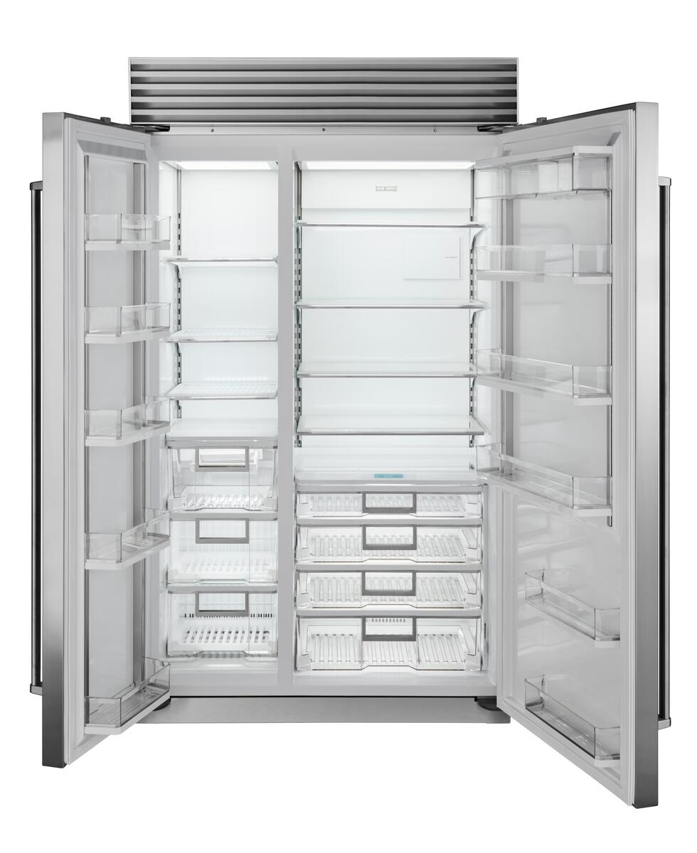 Sub-Zero Refrigerator, 48" Built-in Side-by-side Stainless Steel