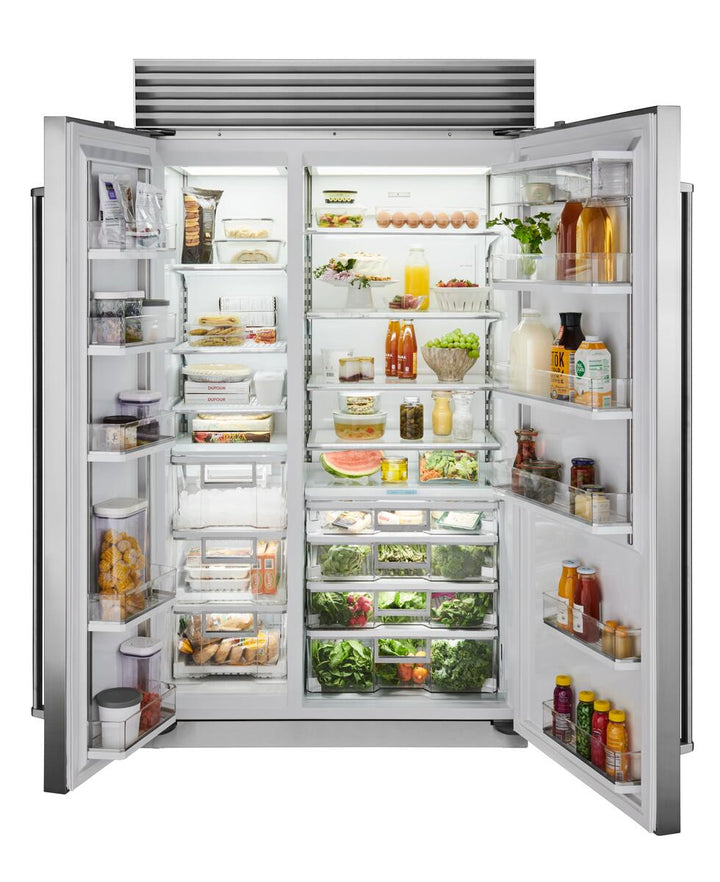 Sub-Zero Refrigerator, 48" Built-in Side-by-side Stainless Steel