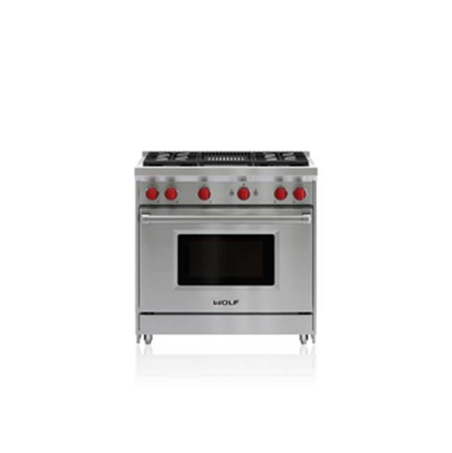 Wolf Gas Range Burners with Charbroiler
