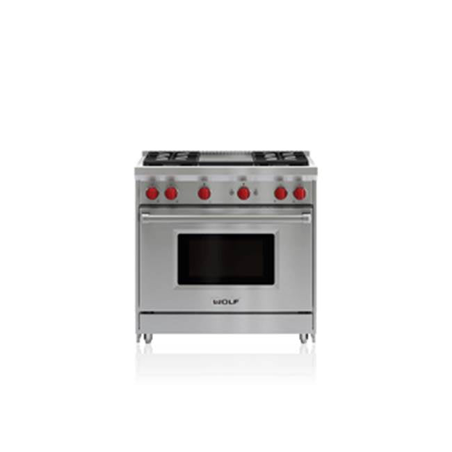 Wolf Gas Range Burners with Griddle