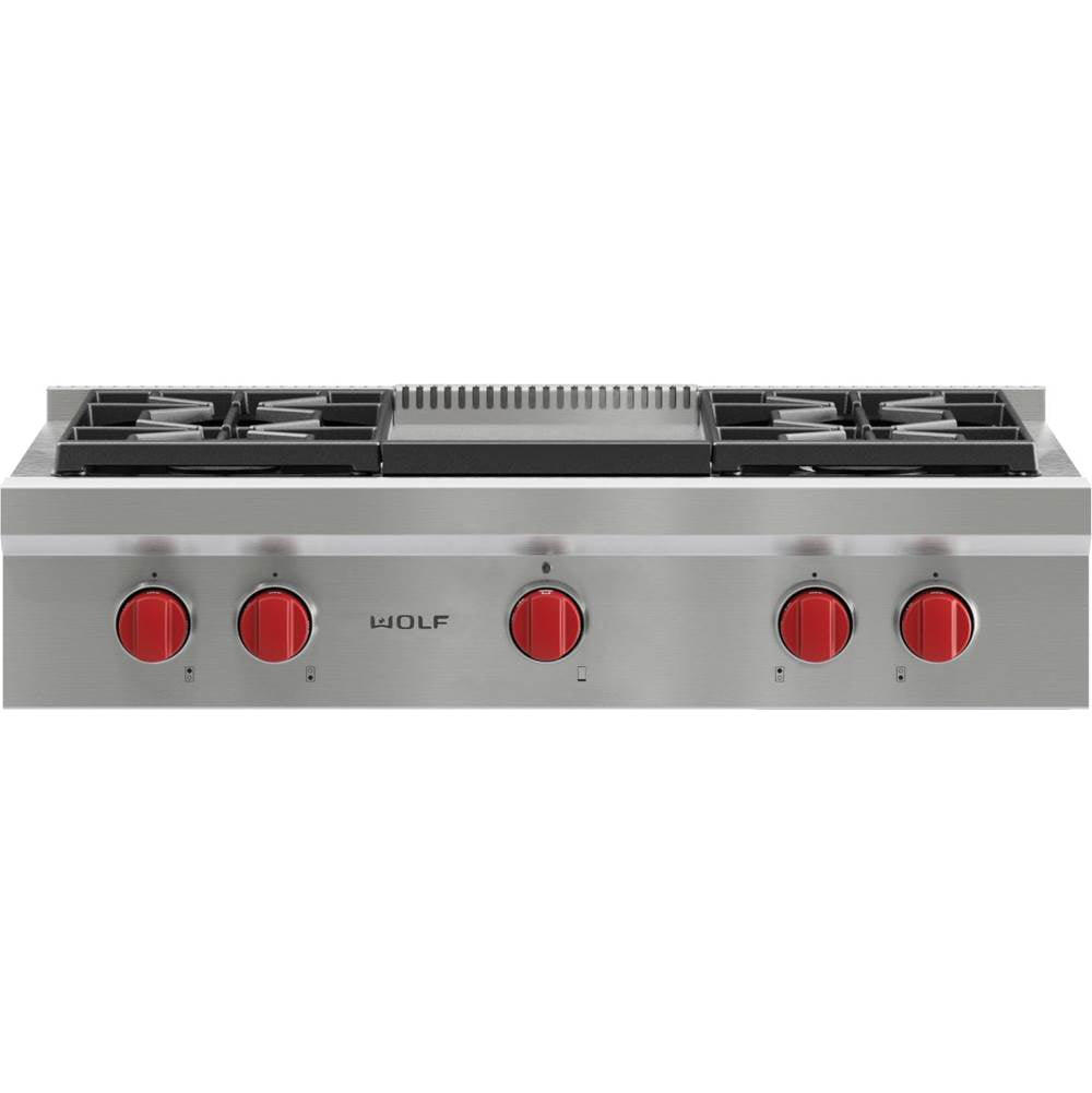 Wolf Sealed Burner Rangetop Burners with Griddle