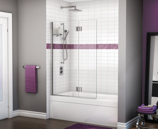 Fleurco VWGSH24 Monaco Square Top Tub Shield with Fixed Panel