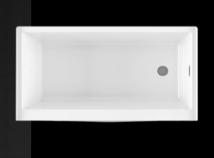 BainUltra 60" x 32" x 17" Citti Alcove Tub with Air Therapy