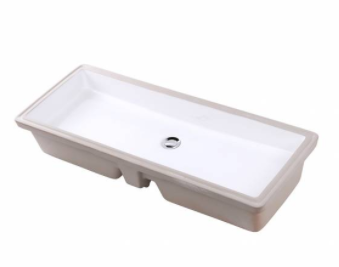 Lacava 5446UN Undermount Trough Sink, White
