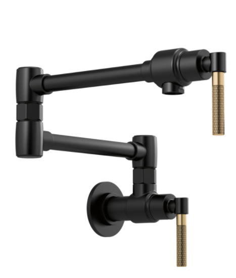 Brizo 62843LF Litze Wall Mount Pot Filler with Knurled Handle