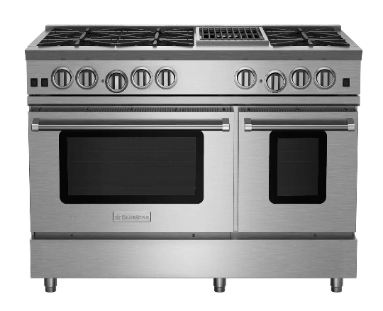 BlueStar RNB486CBV2 48″ RNB Series Range wtih 12" Charbroiler