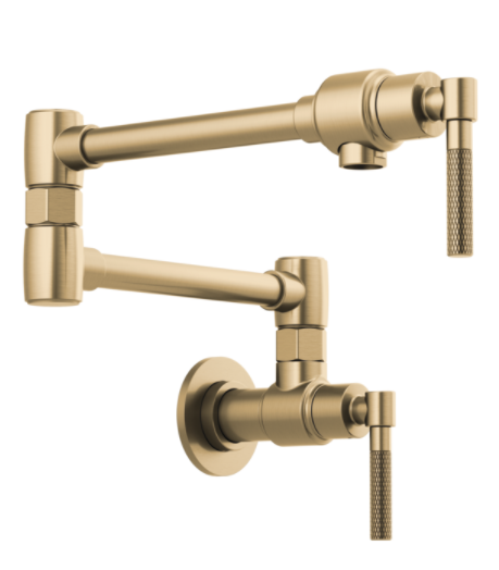 Brizo 62843LF Litze Wall Mount Pot Filler with Knurled Handle