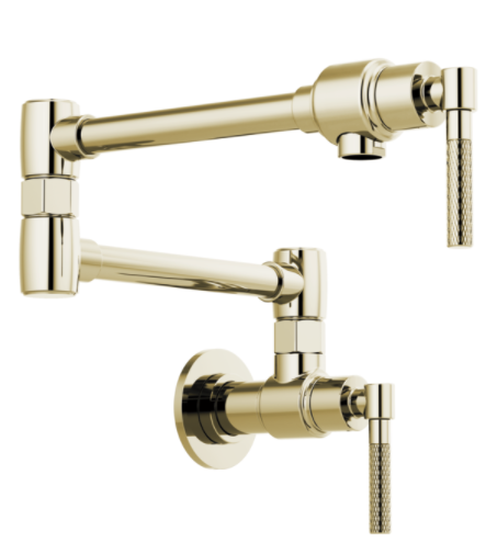 Brizo 62843LF Litze Wall Mount Pot Filler with Knurled Handle