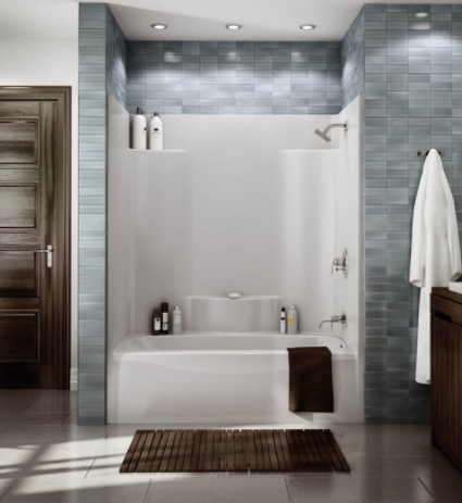 Aker TS-3660 Alcove 59 7/8″ X 35 7/8″ X 75 1/8″ Tub & Shower, White