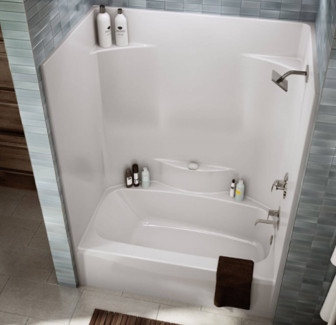 Aker TS-3660 Alcove 59 7/8″ X 35 7/8″ X 75 1/8″ Tub & Shower, White