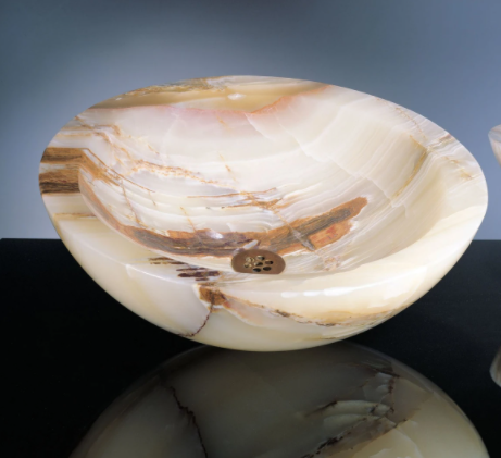 Stone Forest C25 Beveled Round Vessel Sink