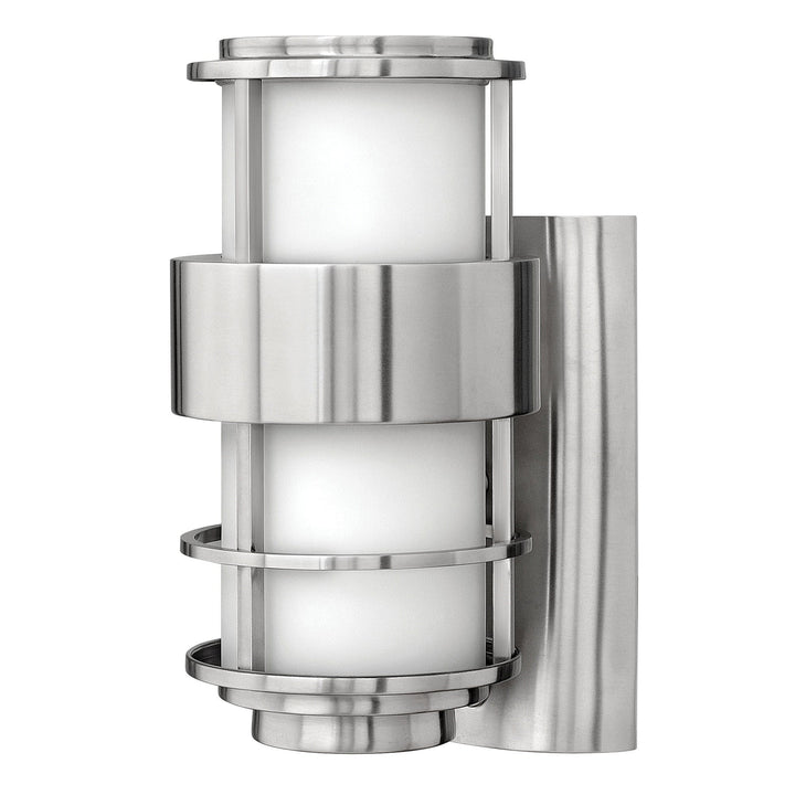 Hinkley Saturn 120V Outdoor Wall Sconce w/ Opal Glass in Stainless Steel (view 2)