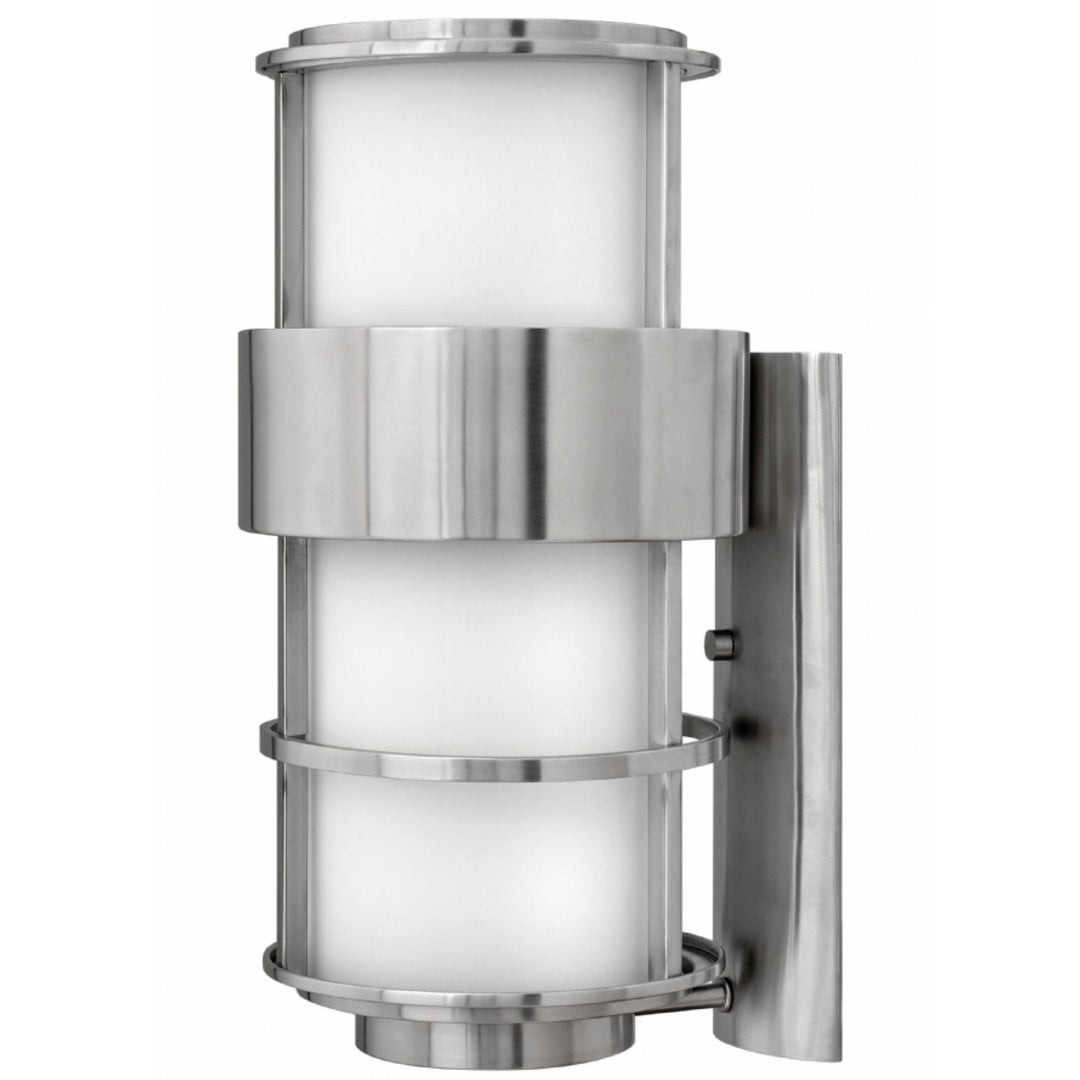 Hinkley Saturn 120V Outdoor Wall Sconce w/ Opal Glass in Stainless Steel (view 3)
