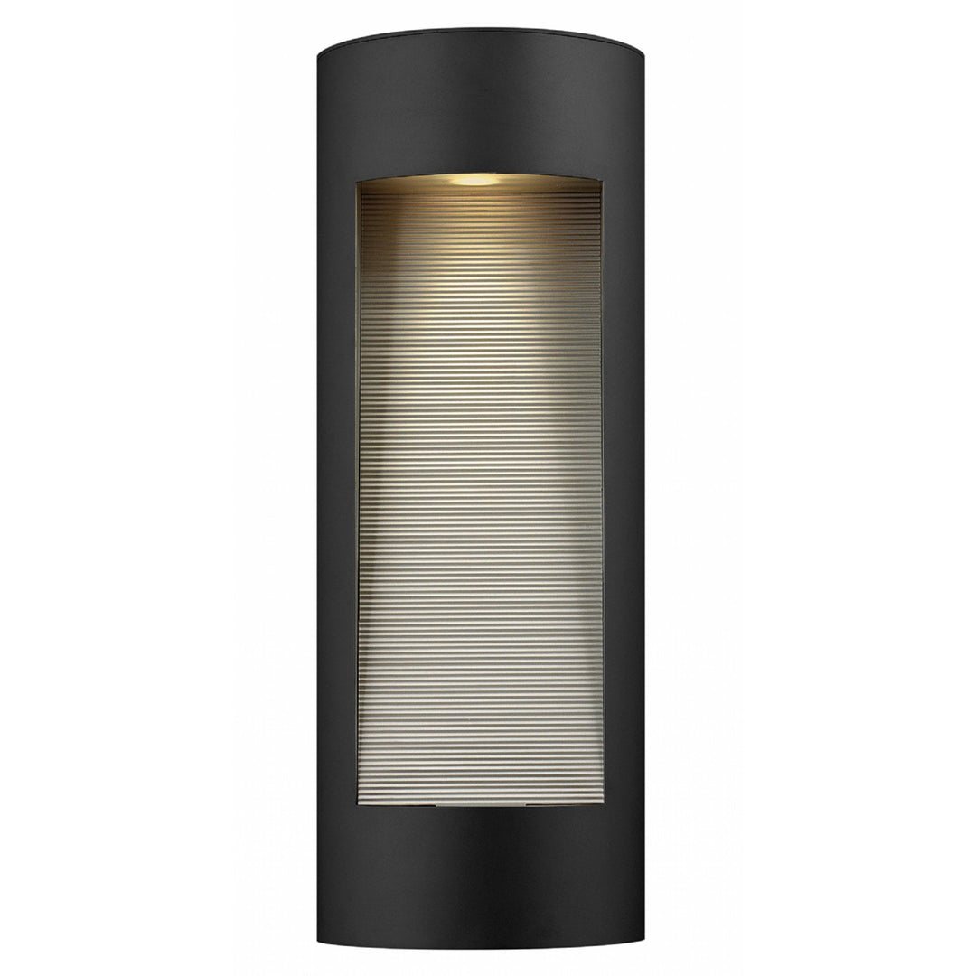 Hinkley Luna Rounded Outdoor Wall Sconce in Satin Black (view 2)