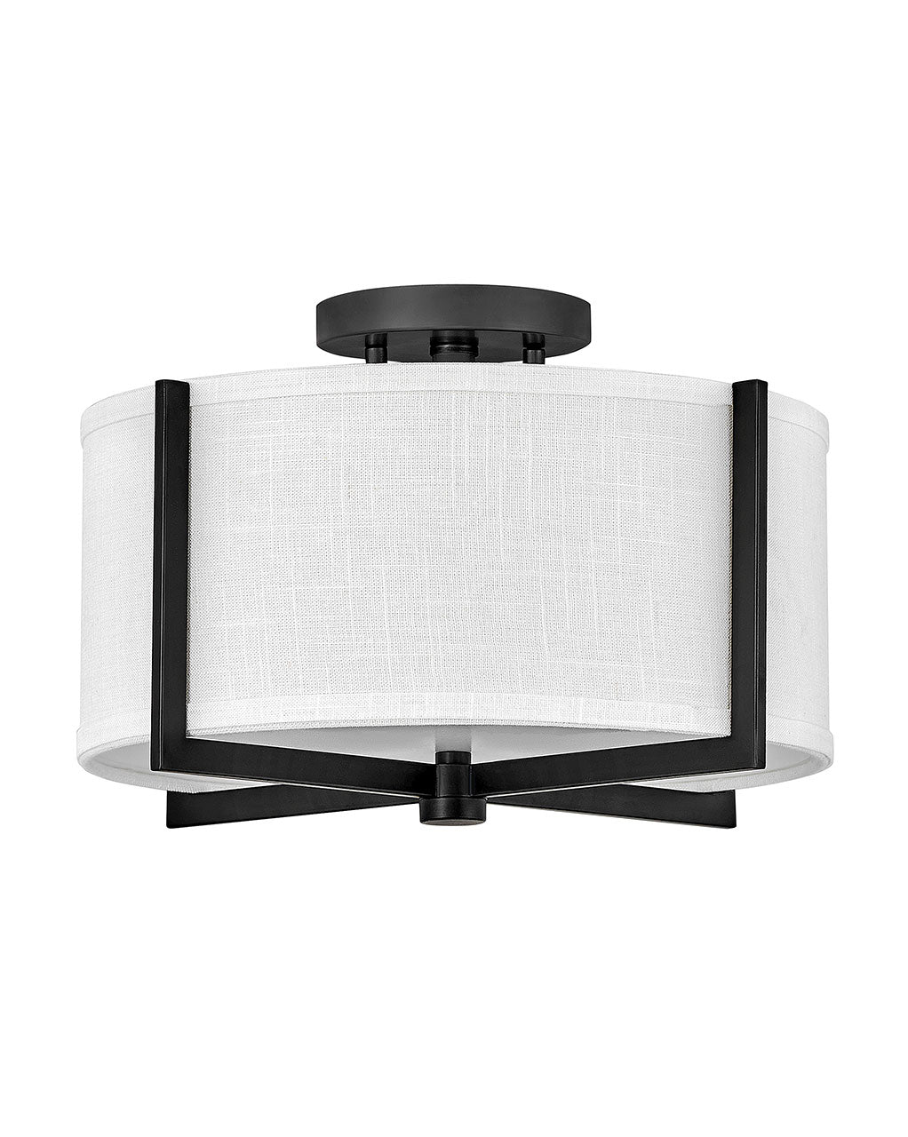 Hinkley - 41706BK - LED Semi-Flush Mount - Axis Off White - Black