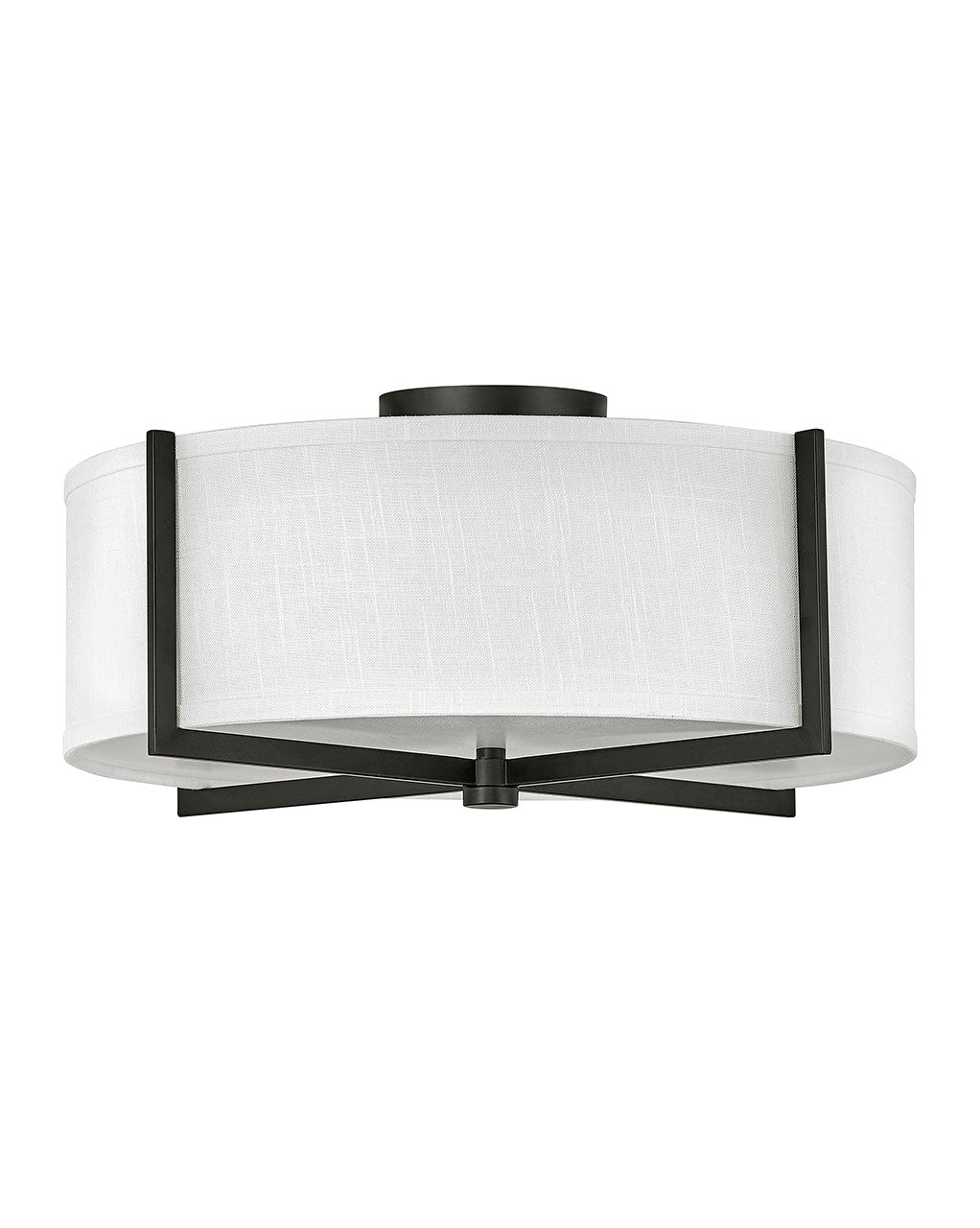 Hinkley - 41708BK - LED Semi-Flush Mount - Axis Off White - Black
