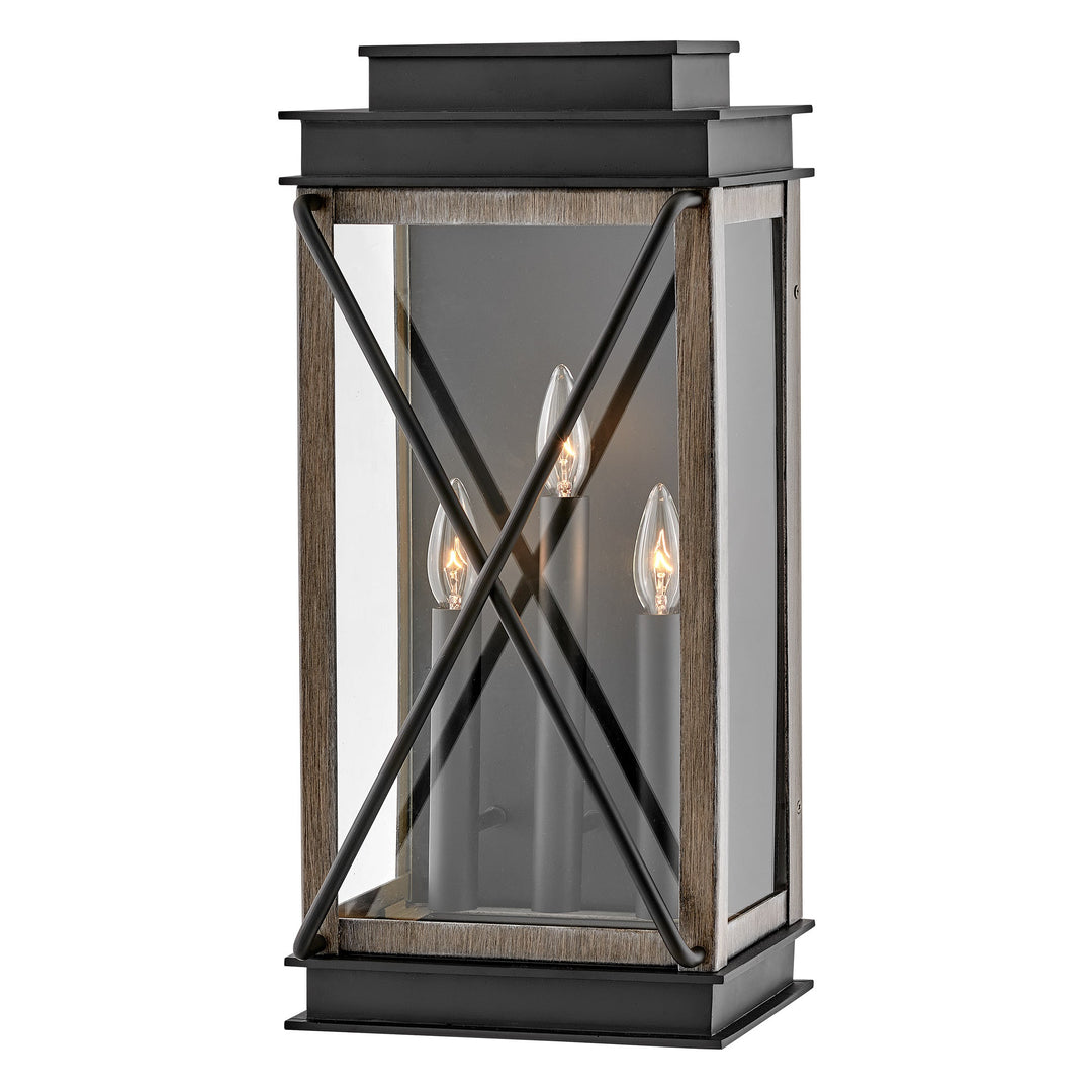 Hinkley Montecito Outdoor Wall Sconce in Black (view 3)