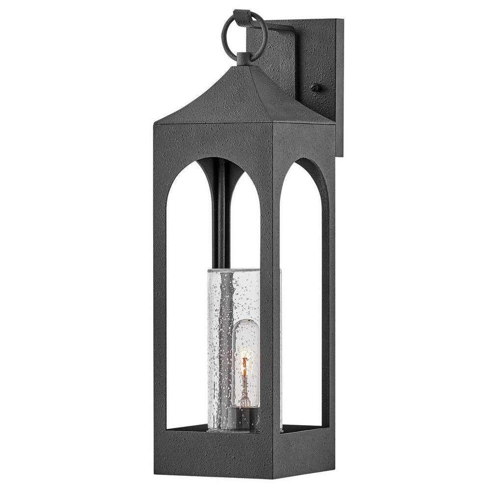 Hinkley Amina Outdoor Wall Mount Lantern in Aged Zinc