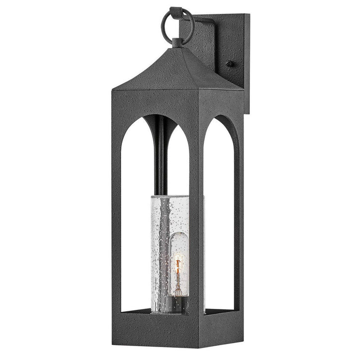 Hinkley Amina Outdoor Wall Mount Lantern in Aged Zinc