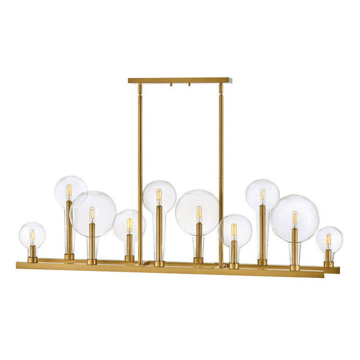 Hinkley Alchemy Linear Chandelier in Lacquered Brass