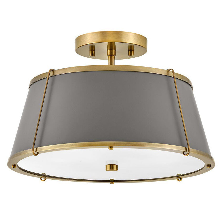 Hinkley-4893LDB-Matte Grey / Brass