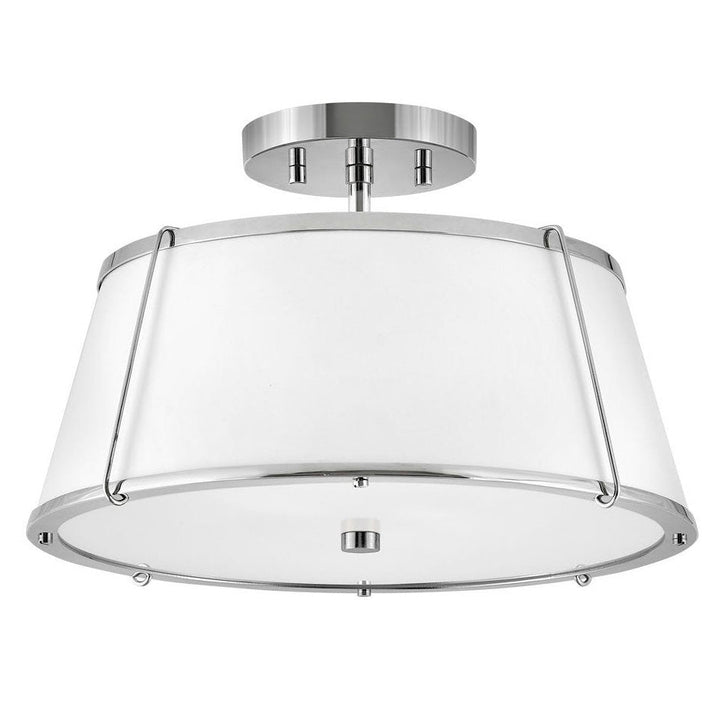 Hinkley-4893PN-Matte White / Polished Nickel