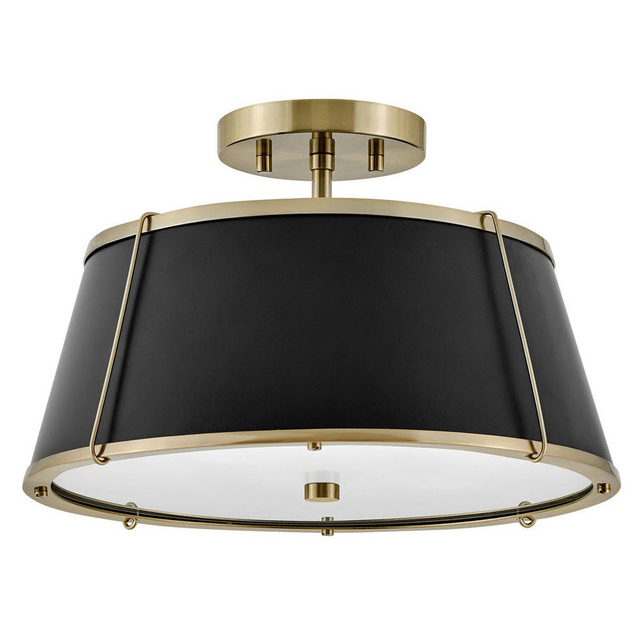Hinkley-4893WS-Black / Warm Brass