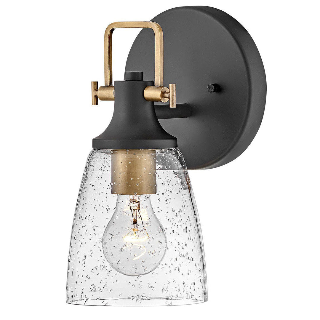 Hinkley Easton Wall Sconce in Black / Heritage Brass