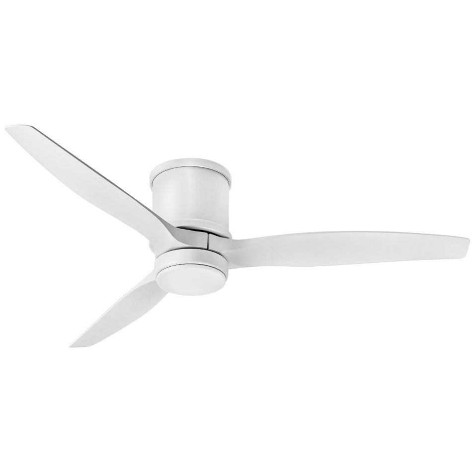 Hinkley Hover Outdoor Flush Smart Ceiling Fan with Light in Matte White / Matte White