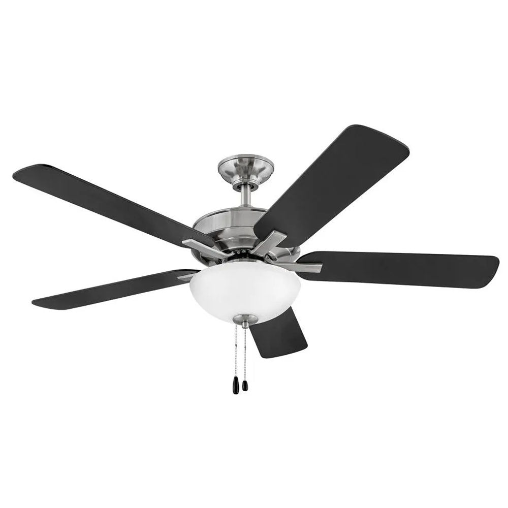 Hinkley Metro Ceiling Fan with Light in Brushed Nickel