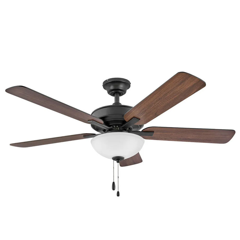 Hinkley Metro Ceiling Fan with Light in Matte Black