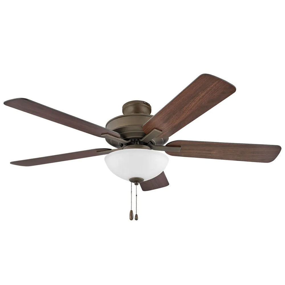 Hinkley Metro Ceiling Fan with Light in Metallic Matte Bronze