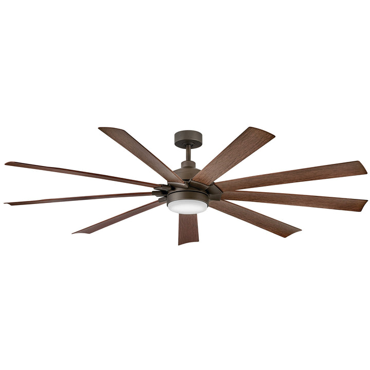 Hinkley Turbine Smart Ceiling Fan with Light in Metallic Matte Bronze / Walnut (view 2)