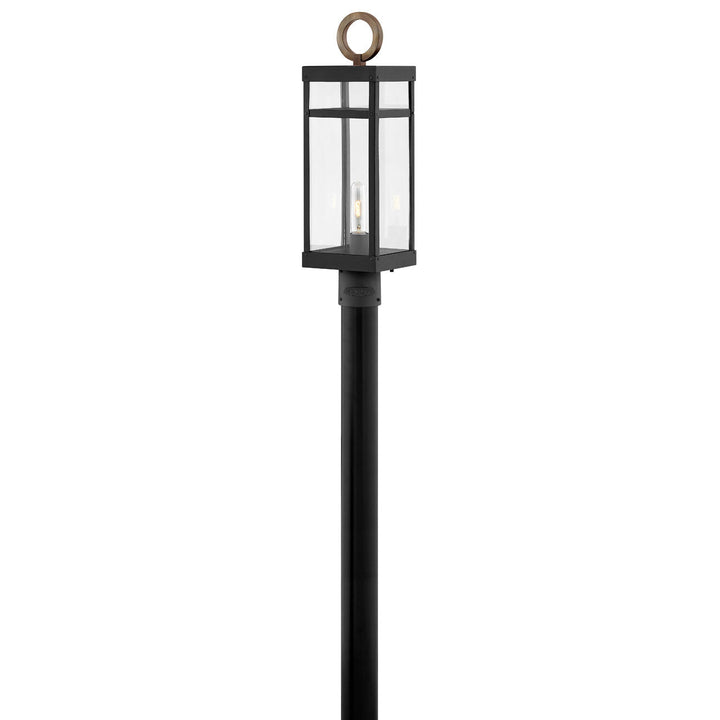 Hinkley Porter 120V Outdoor Post / Pier Mount in Black / Burnished Bronze