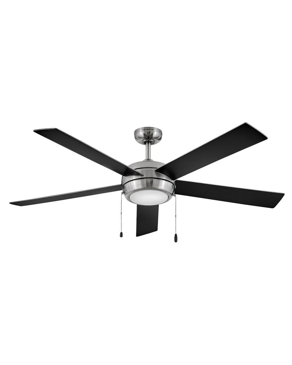 Hinkley Croft 60 Inch Ceiling Fan with Light in Brushed Nickel