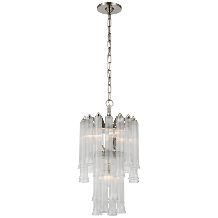 Visual Comfort Signature Lorelei Waterfall Chandelier in Polished Nickel
