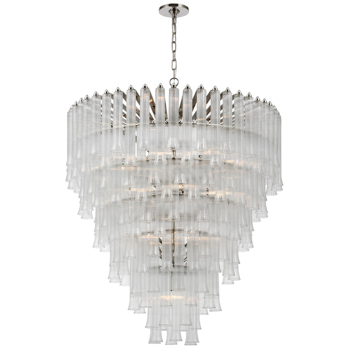 Visual Comfort Signature Lorelei Waterfall Chandelier in Polished Nickel (view 3)
