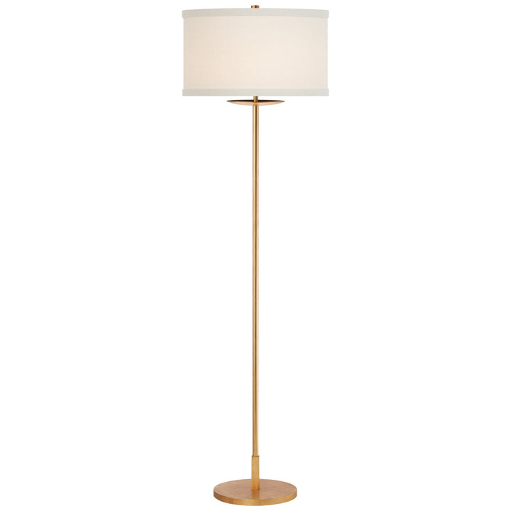 Visual Comfort Signature Walker Floor Lamp in Gild / Cream Linen