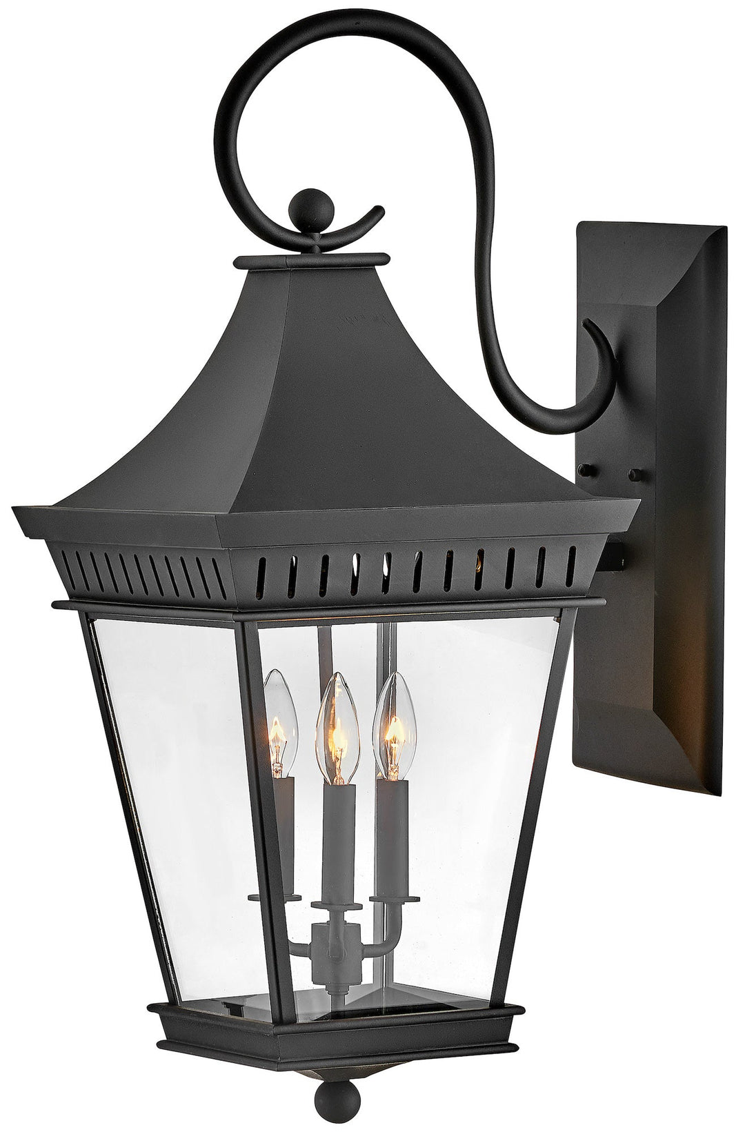 Hinkley Chapel Hill Outdoor Wall Sconce in Museum Black (view 2)