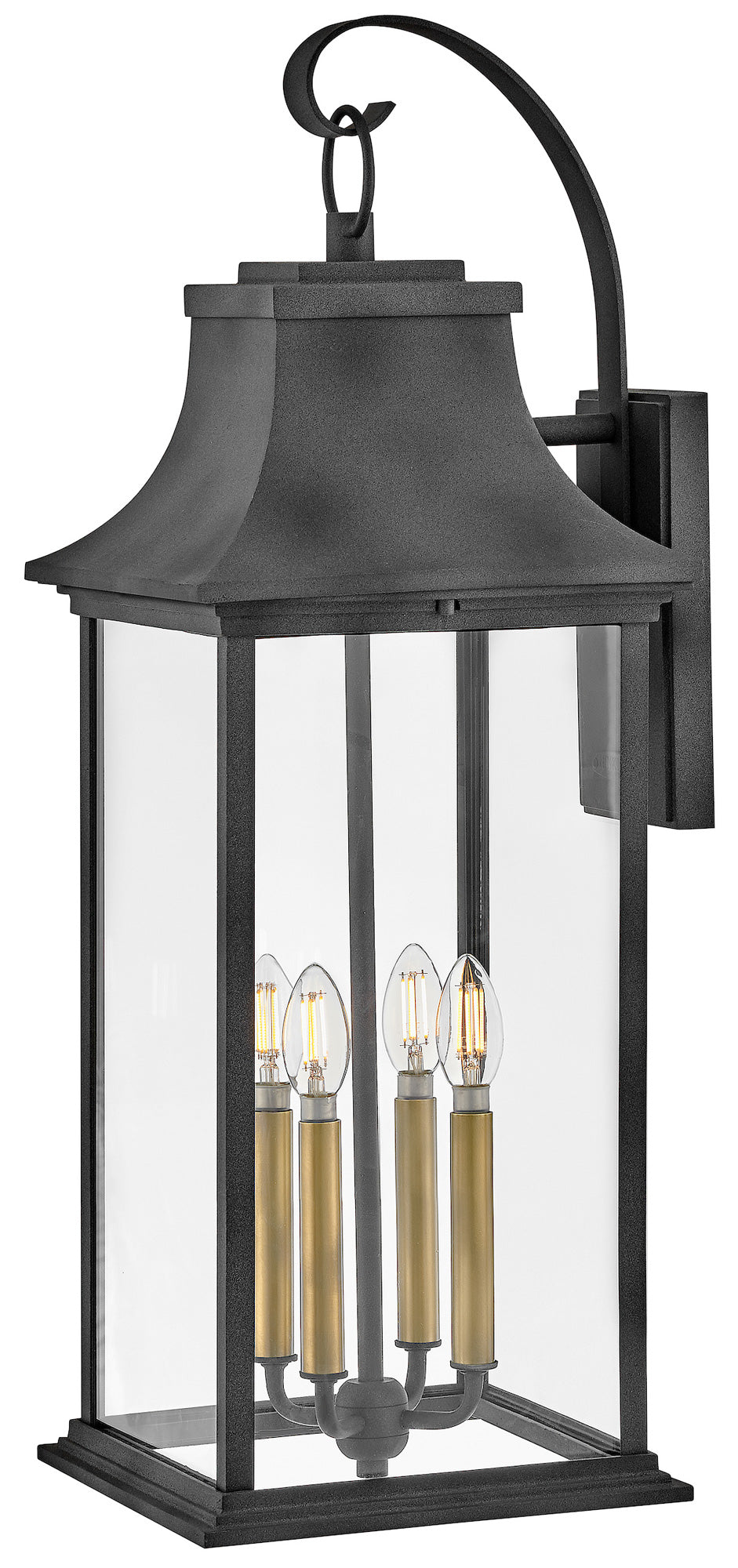 Hinkley Adair Outdoor Wall Light in Aged Zinc (view 4)