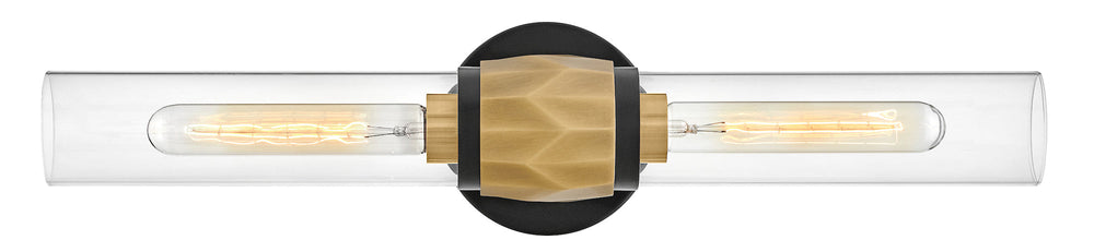 Hinkley Ellison Bathroom Vanity Light in Black / Heritage Brass