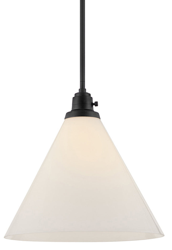Hinkley Arti Medium Pendant in Opal / Black