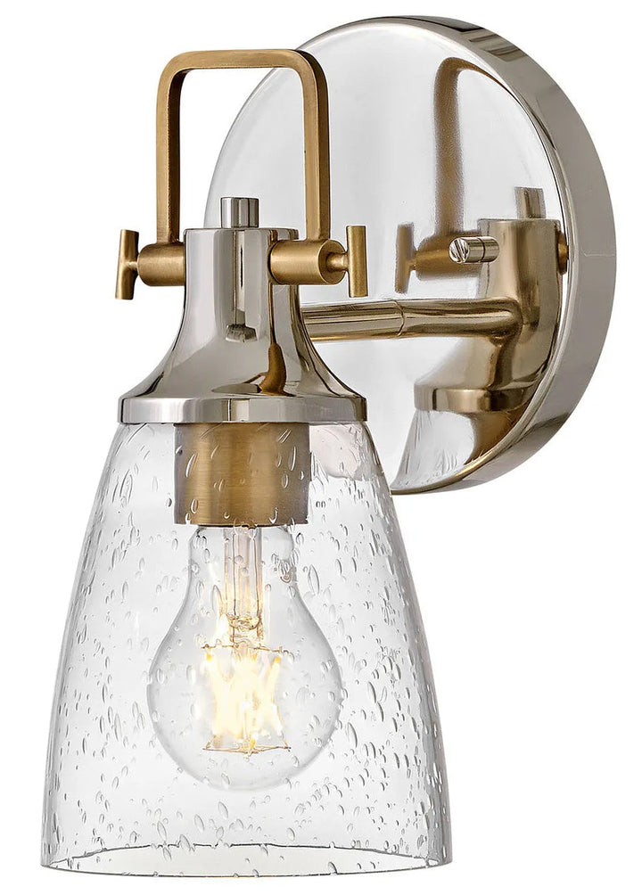 Hinkley Easton Wall Sconce in Polished Nickel / Heritage Brass