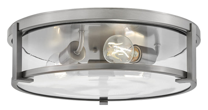 Hinkley Lowell Clear Ceiling Light in Antique Nickel
