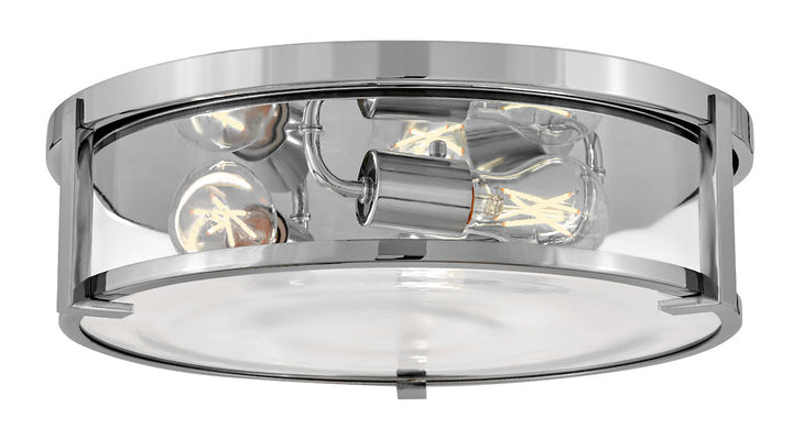 Hinkley Lowell Clear Ceiling Light in Chrome
