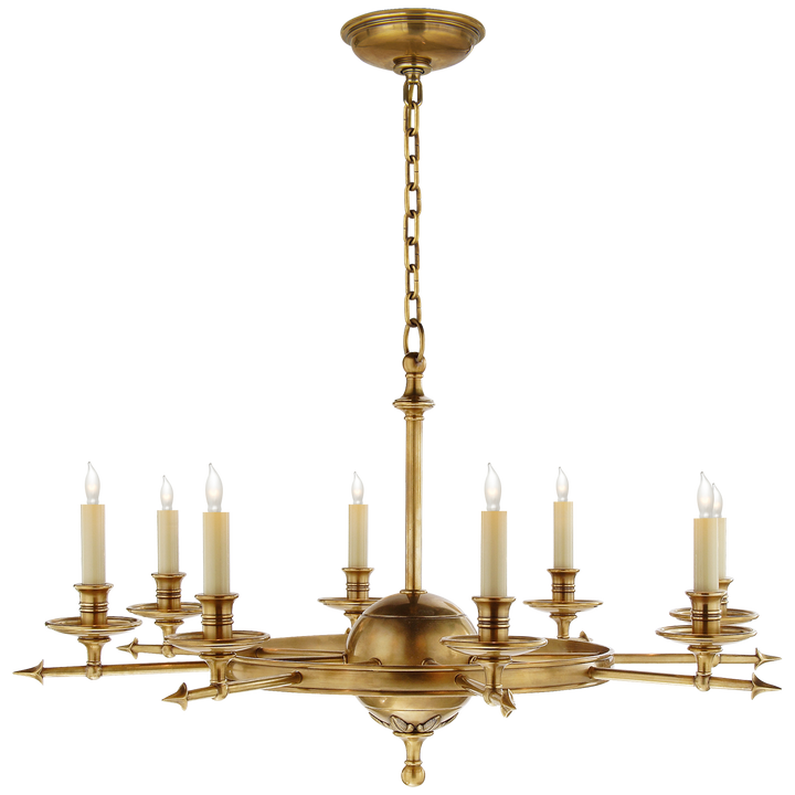 Visual Comfort Signature Leaf and Arrow Chandelier (view 2)