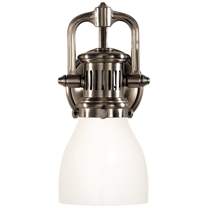 Chapman & Myers - SL2975AN-WG - Antique Nickel / White Glass